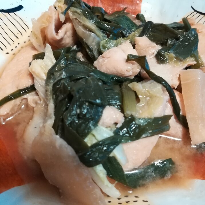 にらと鶏肉のこっくり煮